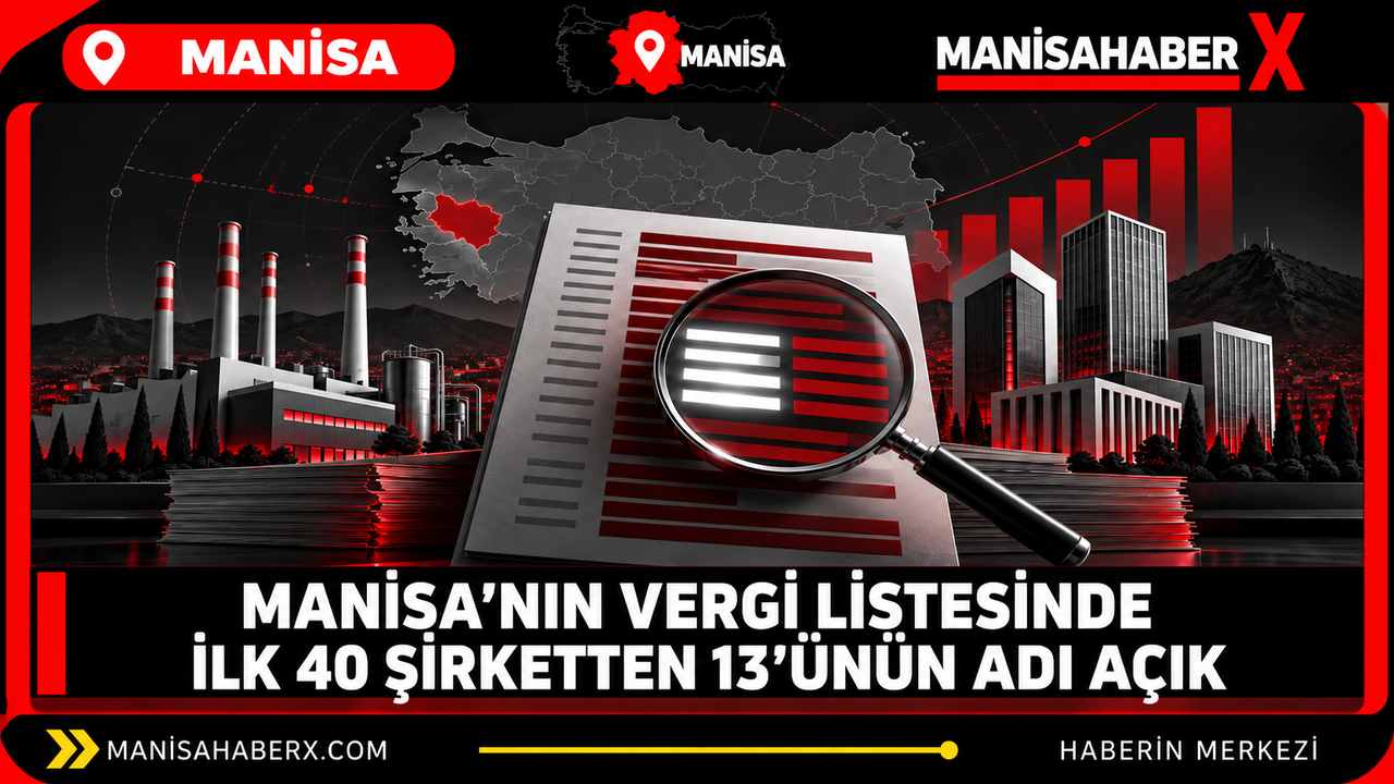 Manisa’nın vergi listesinde ilk 40 şirketten 13’ünün adı açık