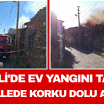 Salihli'de Ev Yangını Tarihi Mahallede Korku Dolu Anlar