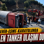 Alaşehir-Eşme Karayolunda Devrilen Tanker Ulaşımı Durdurdu