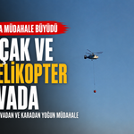 Kula'daki Yangına Müdahale Büyüdü: 9 Uçak ve 6 Helikopter Havada