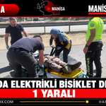 Kula’da Elektrikli Bisiklet Devrildi 1 Yaralı