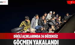 Dikili Açıklarında 36 Düzensiz Göçmen Yakalandı