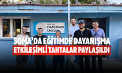 Soma’da eğitimde dayanışma Etkileşimli tahtalar paylaşıldı