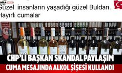 CHP’li Başkan skandal paylaşım Cuma mesajında alkol şişesi