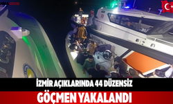 İzmir Açıklarında 44 Düzensiz Göçmen Yakalandı