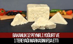 Bakanlık 12 peynir, 1 yoğurt ve 1 tereyağı markasını ifşa etti