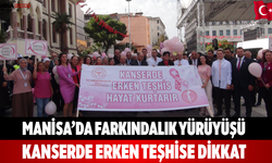 Manisa’da farkındalık yürüyüşü Kanserde erken teşhise dikkat
