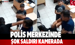 Polis merkezinde şok saldırı kamerada