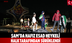 Şam’da Hafız Esad heykeli halk tarafından sürüklendi