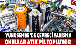 Yunusemre’de çevreci yarışma Okullar atık pil topluyor