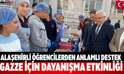 Alaşehirli öğrencilerden anlamlı destek Gazze için