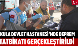 Kula Devlet Hastanesi’nde Deprem Tatbikatı Gerçekleştirildi