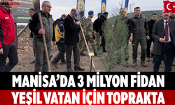 Manisa’da 3 milyon fidan Yeşil vatan için toprakta
