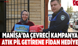 Manisa’da çevreci kampanya Atık pil getirene fidan hediye