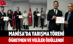 Manisa’da yarışma töreni öğretmen ve veliler ödüllendi