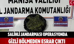 Salihli Jandarması Operasyonda Gizli bölmeden esrar çıktı