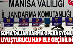 Soma’da jandarma operasyonu Uyuşturucu hap ele geçirildi