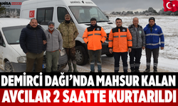 Demirci Dağı’nda Mahsur Kalan Avcılar 2 Saatte Kurtarıldı