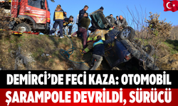 Demirci’de Feci Kaza: Otomobil Şarampole Devrildi,