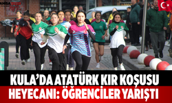 Kula’da Atatürk Kır Koşusu heyecanı: Öğrenciler yarıştı