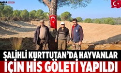 Salihli Kurttutan’da Hayvanlar İçin HİS Göleti Yapıldı