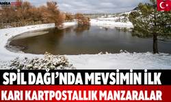 Spil Dağı’nda Mevsimin İlk Karı Kartpostallık Manzaralar