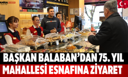 Başkan Balaban’dan 75. Yıl Mahallesi Esnafına Ziyaret