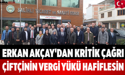 Erkan Akçay'dan Kritik Çağrı Çiftçinin Vergi Yükü Hafiflesin