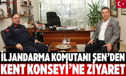 İl Jandarma Komutanı Şen’den Kent Konseyi’ne Ziyaret