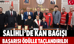 Salihli’de Kan Bağışı Başarısı Ödülle Taçlandırıldı