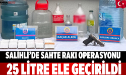 Salihli’de Sahte Rakı Operasyonu: 25 Litre Ele Geçirildi