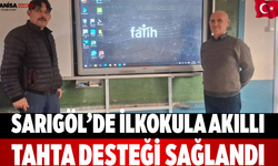 Sarıgöl’de İlkokula Akıllı Tahta Desteği Sağlandı