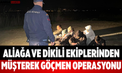 Aliağa ve Dikili Ekiplerinden Müşterek Göçmen Operasyonu