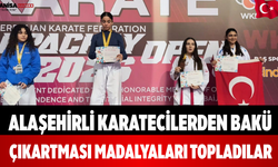 Alaşehirli Karatecilerden Bakü Çıkartması Madalyaları Topladılar