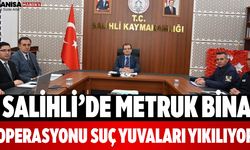 Salihli’de Metruk Bina Operasyonu Suç Yuvaları Yıkılıyor
