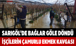 Sarıgöl'de Bağlar Göle Döndü İşçilerin Çamurlu Ekmek Kavgası