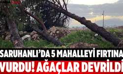 Saruhanlı’da 5 Mahalleyi Fırtına Vurdu! Ağaçlar Devrildi
