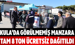 Kula'da Görülmemiş Manzara Tam 8 Ton Ücretsiz Dağıtıldı