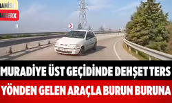 Muradiye Üst Geçidinde Dehşet Ters Yönden Gelen Araçla Burun Buruna