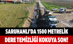 Saruhanlı'da 1500 Metrelik Dere Temizliği Kokuya Son!