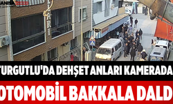 Turgutlu'da Dehşet Anları Kamerada! Otomobil Bakkala Daldı