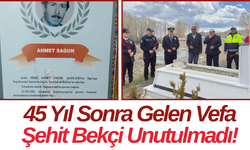 45 Yıl Sonra Gelen Vefa Şehit Bekçi Unutulmadı!