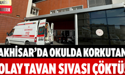 Akhisar’da Okulda Korkutan Olay Tavan Sıvası Çöktü!