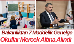 Bakanlıktan 7 Maddelik Genelge Okullar Mercek Altına Alındı