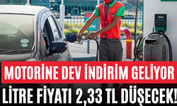 Motorine Dev İndirim Geliyor Litre Fiyatı 2,33 TL Düşecek!