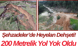 Şehzadeler’de Heyelan Dehşeti! 200 Metrelik Yol Yok Oldu