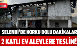 Selendi’de Korku Dolu Dakikalar 2 Katlı Ev Alevlere Teslim!