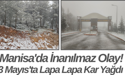 Manisa'da İnanılmaz Olay! 3 Mayıs'ta Lapa Lapa Kar Yağdı
