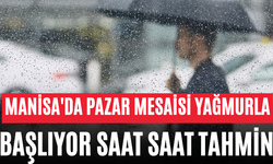 Manisa'da Pazar Mesaisi Yağmurla Başlıyor Saat Saat Tahmin