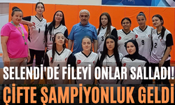 Selendi'de Fileyi Onlar Salladı! Çifte Şampiyonluk Geldi